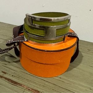 Hermes Rare authentic Vintage H leather Bracelet